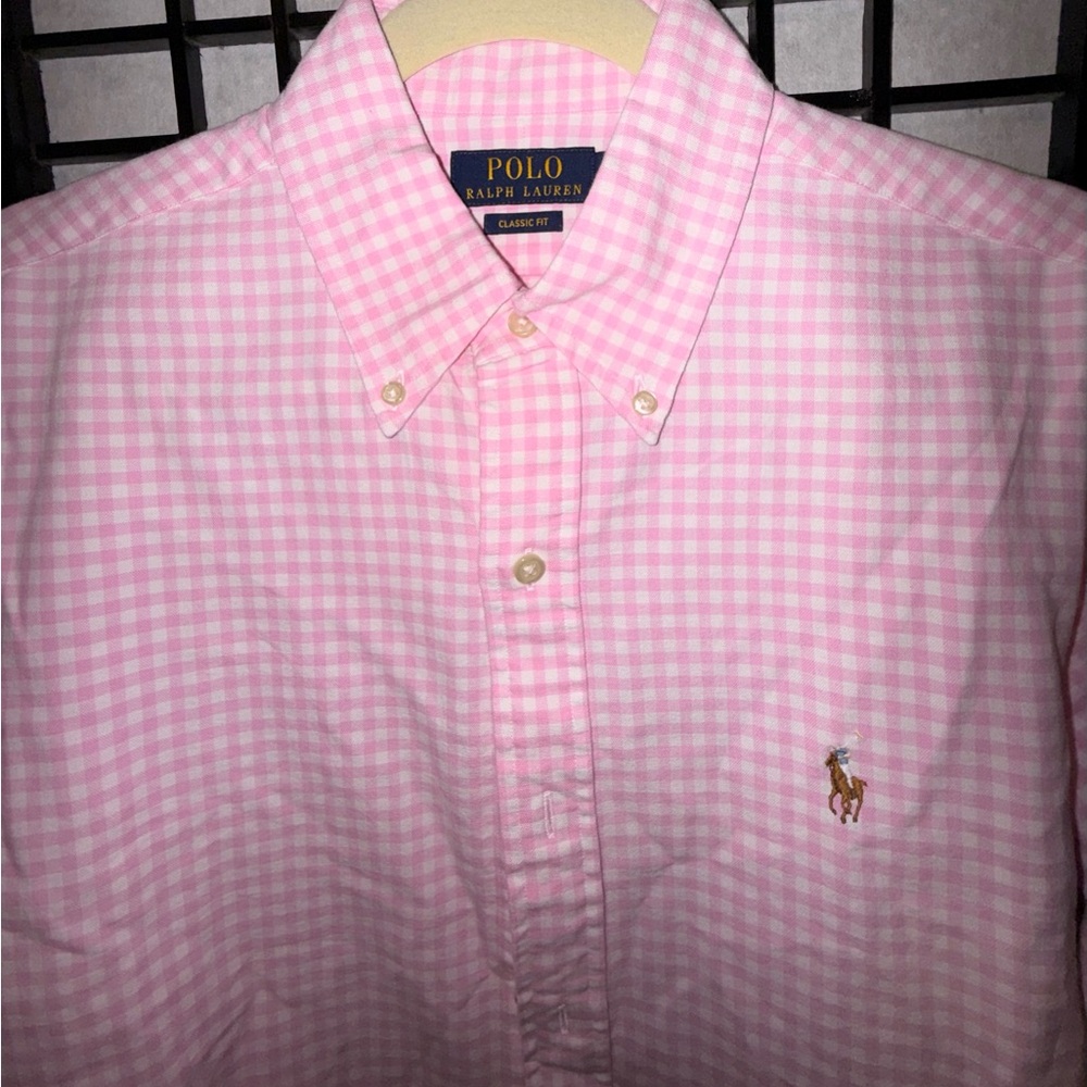 Polo by Ralph Lauren Light Pink Checkered Men's Shirt - Picture 2 of 11